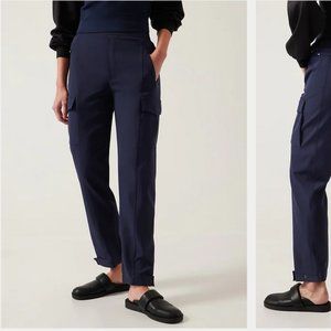 Athleta Navy Blue Endless Cargo Pocket Athleisure Jogger Pants Sz 14 #467187 NWT